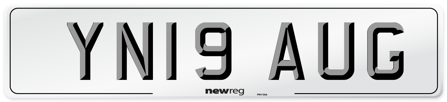 YN19 AUG Number Plate from New Reg